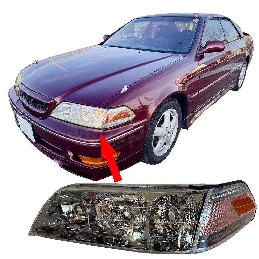New 4Pcs Headlights Turn Signal for Toyota Mark II GX100 JZX100 Black